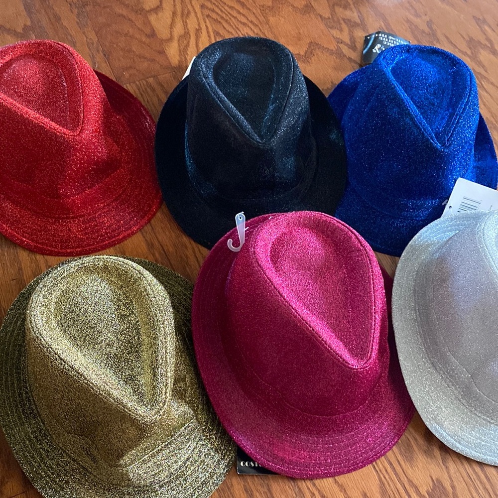 Halloween Costume Party Disco Glitter Fedora